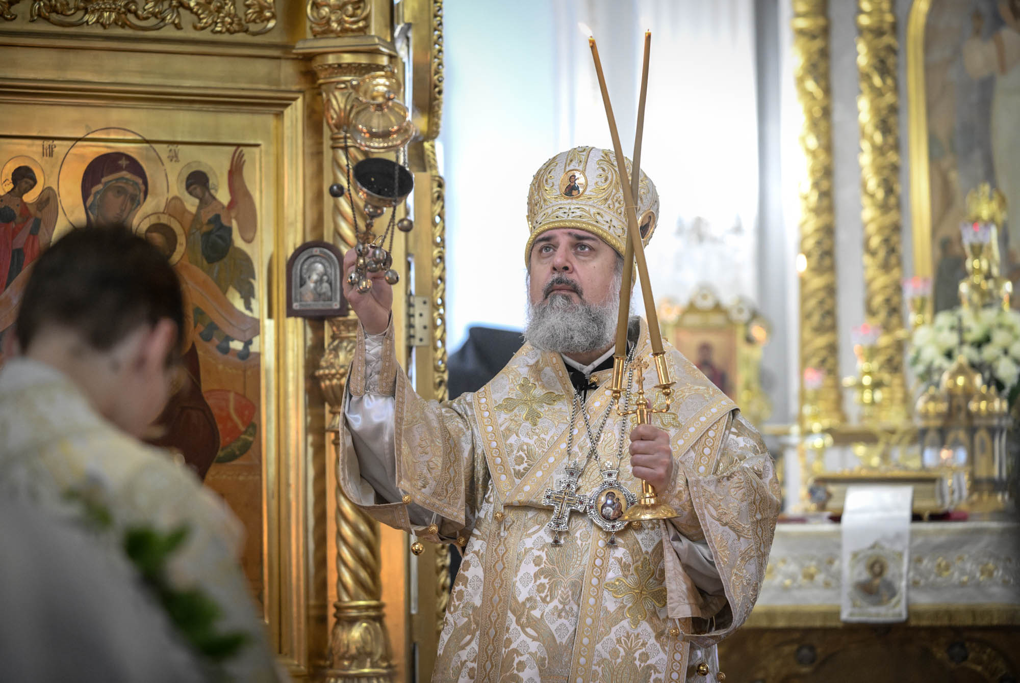 В праздник Вознесения Господня епископ Герман совершил Литургию в храме Преображения Господня